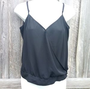 Guess Wrap Sleeveless Tank Top Black Medium